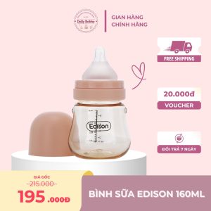 Bình sữa Edison PPSU 160ml (Hồng)