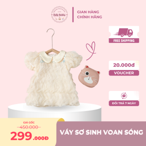 Váy sơ sinh voan sóng