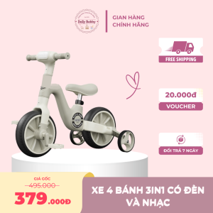 Xe 4 bánh 3in1 có đèn và nhạc